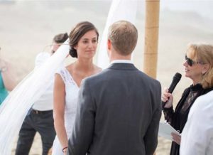 Reverend Barbara Mulford eloquently speaks about couple