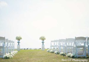 One of many ceremony sites at The Whalehead Club
