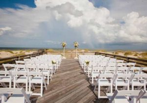Wild Horse Coastal Estate ceremony setup