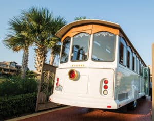 Wedding transportation OBX Trolley
