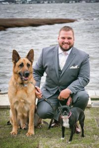 dog and groom