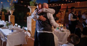 obx wedding groom hug