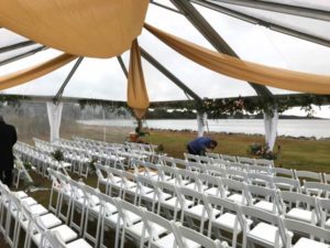 wedding setup outer banks