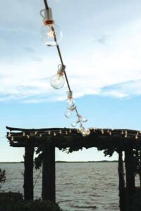 hanging lights wedding