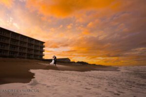 outer banks wedding sunset